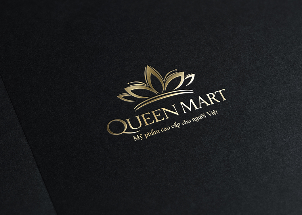QUEEN MART - Thiết kế logo Mỹ phẩm cao cấp QUEEN MART